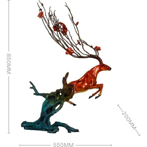 Auspicious Deer Decoration Copper Craft Gift