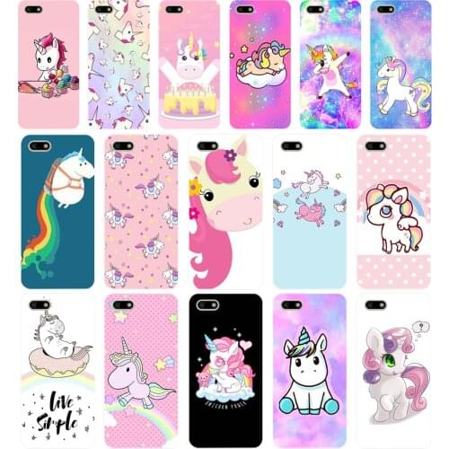 74AA Unicorn On Rainbow Jetpack Soft Silicone Tpu Cover phone Case for Huawei Honor 7A PRO 5.45 5.7 7C 7X Y5 2018