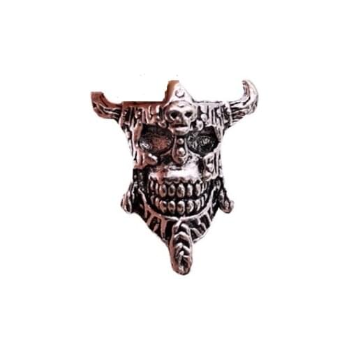 EDC DIY Knife Paracord Beads Pendant Vintage Color Brass Outdoor Tools White Brass Skull Paracord Beads