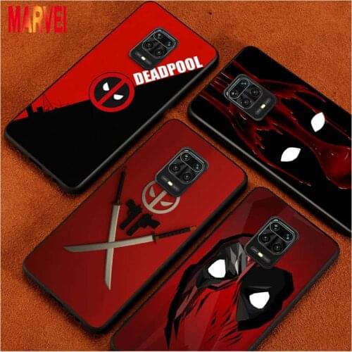 Deadpool Marvel Cool Silicone Cover For Xiaomi Redmi Note 10 10S 9T 9S 9 8T 8 7 6 5A 5 4 4X Prime Pro Max Black Phone Case