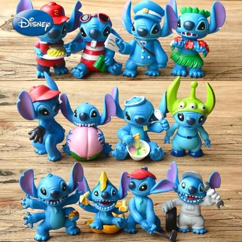 Disney Stitch Mini Model Toys Hot Anime Lilo Stitch 4cm 6cm Action Figures Dolls Home Decoration Model Toys for Children Gifts