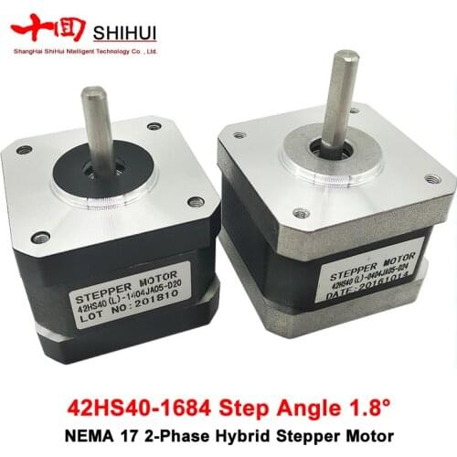 NEMA17(42HS40) 2 Phase Hybrid Miniature Stepper Motor Driver 40mm 0.4n.M Step Angle 1.8° Large Torque Single Axis CNC Kit