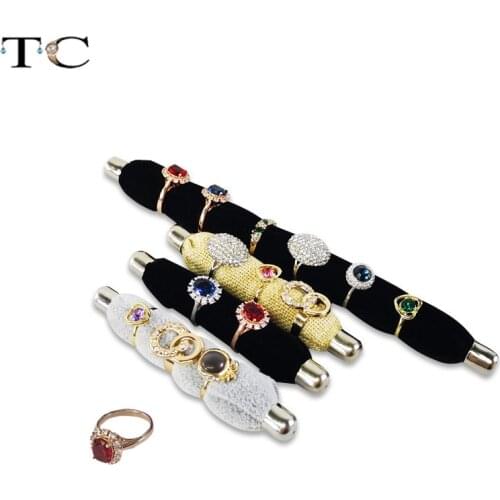 Newest Sponge Stick Tray Accessory Ring Jewelry Display Rings Storage Case 2 Size Velvet Storage Box for tray Ring Organizer Bag