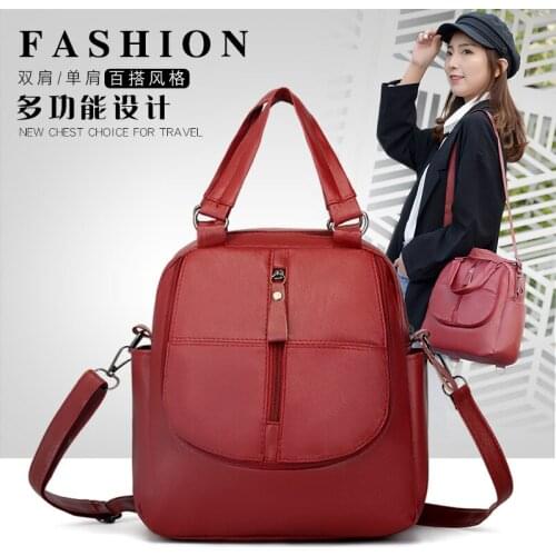 2021 new pu female bag woman backpack fashion leisure travel backpack student school bag woman bag shoulder bag shoulder bag sac