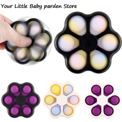 New Small Stress Relief Push Bubbles Hand Spinner Simple Fidget Spinner Toy Adult Kids Decompression Toys Gifts