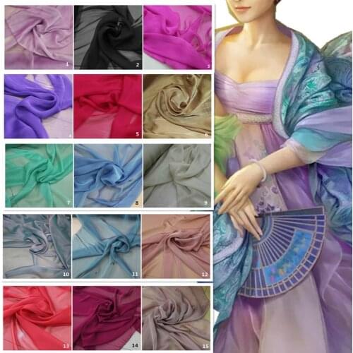 Cosplay dress fabric magic silk chiffon cation solid color soft silky 30D thin fabric light breathable DIY dress fabric