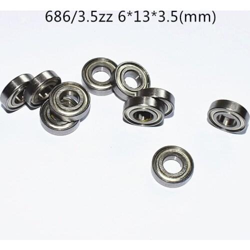 618/6ZZ 686ZZ-3.5 6*13*3.5(mm) 10pieces bearing free shipping ABEC-5 bearings metal Sealed chrome steel bearing