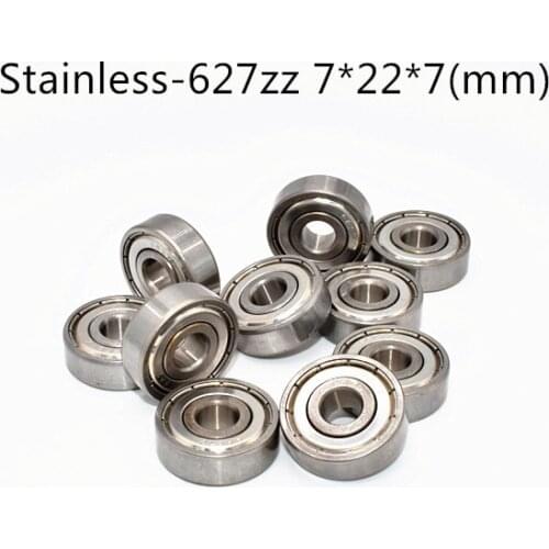 S627ZZ Bearing 7*22*7 mm ( 10PCS ) ABEC-5 Stainless Steel Ball Bearings metal sealed S627Z S627 Z ZZ