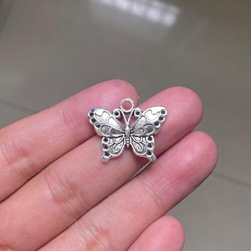 18pcs Cute Beautiful Little Butterfly Handmade Pendant Necklace Bracelet Accessories Charms Findings Jewelry Making Supplies