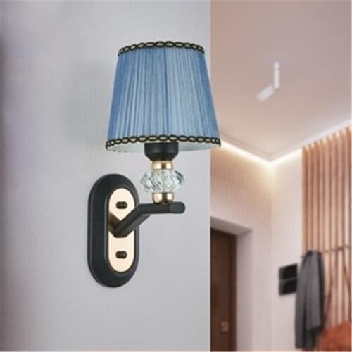 Nordic Simple Living Room Wall Light Bedroom Bedside Lamp Hotel Aisle led Silver Wall Light Free Shipping