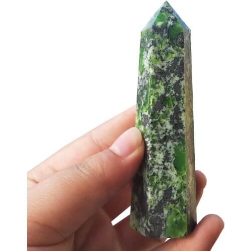 Rare Natural Crystal Obelisk Beautiful Green Opal Point For Home Decoration
