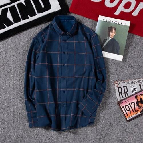 Big size 8XL 7XL 6XL Autumn New plaid Shirt Men Long Sleeve Slim Fit Imported Clothing Pure Cotton High Quality Plus Size