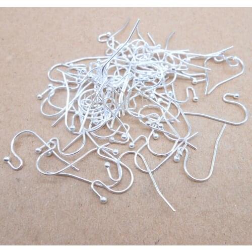 200PCS handmade DIY silver jewelry accessories S-shaped ear hook earring connection clip pendant accessories clip round needle
