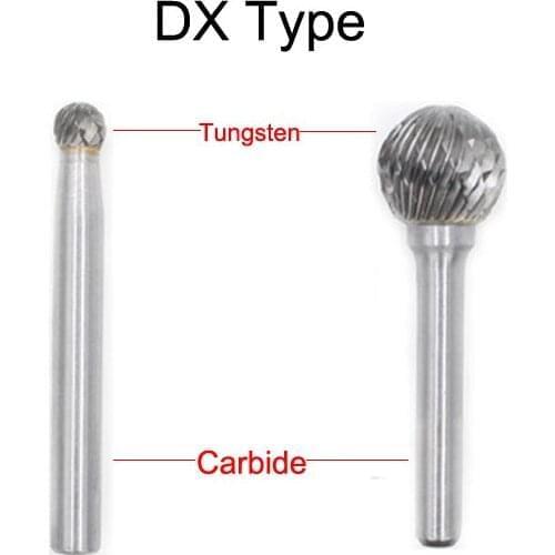 DX1210M06 4292 12mm DX1412M06 4293 12mm DX1614M06 4294 16mm Ball Round Tungsten DX Double Groove Cut Grinding Rotary Rasp File