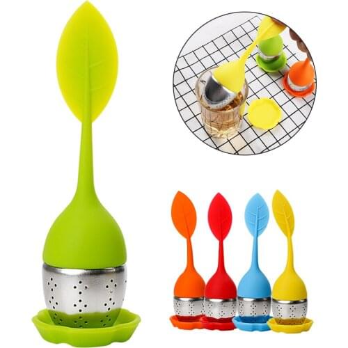 Tea Bag Silicone Teaware Tea Infusers Tea Strainers Cute Leaf High temperature resistance Reuseable
