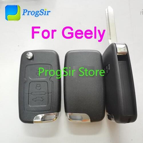 3 Button Remote Control House Case Folding Shell For Geely Emgrand