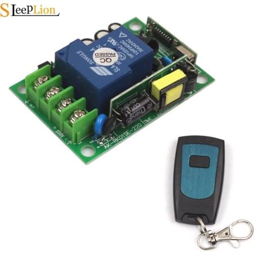 Sleeplion 30A AC 220V 110V 1 CH Relay ON/OFF Wireless Remote Switch Transmitter+Receiver 85V-250V Wireless Switch 315/433 MHz