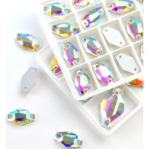 All sizes Vase shape Crystal Sew On Rhinestones Two holes Sewing Stones Glass Strass Sew On Rhinestones Wedding dress Decoration