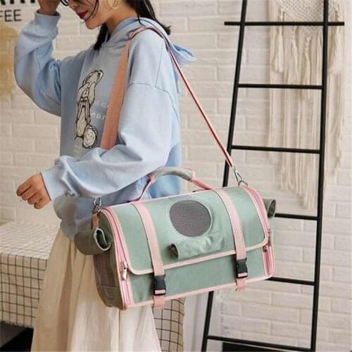 Fashion Dog Carrier Bag Quality Breathable Cat Handbag Foldable Travel Dog Backpack Puppy Carrying Mesh Shoulder Pet Bag Pet