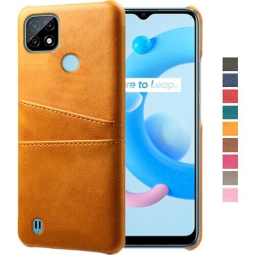 Retro PU Leather Cover Funda For OPPO Realme C21 Coque Card Slots Wallet Phone Case For Oppo Realme C 21 4G 6.5" 2021 Capa Shell