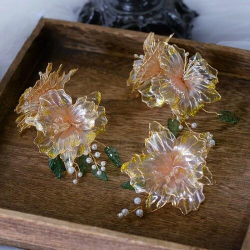 Vintage Crystal Leaf Bridal Barrettes Headdress Flower Brides Hairbands Wedding Hair Accessory Evening Head Wear