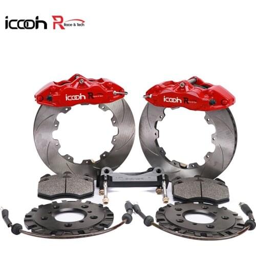 Good quality Aviation aluminum alloy big brake kit 4 pot caliper with J hook disc for bmw e36