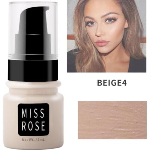 Miss Rose Liquid Foundation Moisturizing And Light Concealer Face Foundation Whitening Oil-control BB/CC Cream Face Makeup TSLM2