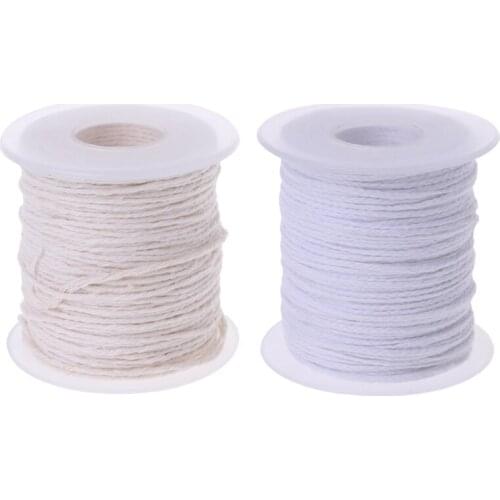 1pcs 61m Cotton Braid Candle Wick Core Spool Non-smoke DIY Oil Lamps Candles Supplies