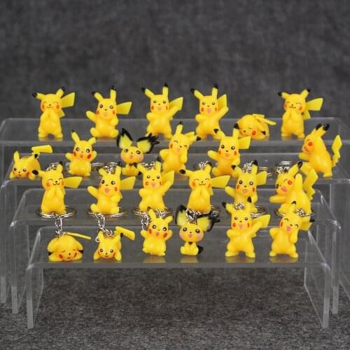 12Pcs/lot Cartoon Kawaii Cute Keychain Ornaments PVC Figure Collectible Model Key Chain & figures Keyring Gift 6-8cm