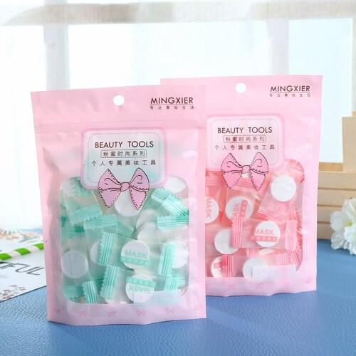 15/30 Pcs Ultra-Thin Moisturizing Disposable Compression Facial Mask Cotton Facial Sheet Face Skin Care Wrapped Masks Paper