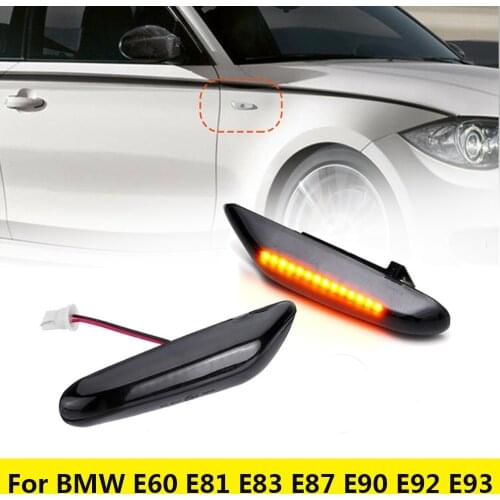 2Pcs Dynamic Turn Signal Light Sequential Blinker Lamp Side Mirror Indicator Light For BMW E60 E81 E83 E87 E90 E92 E93