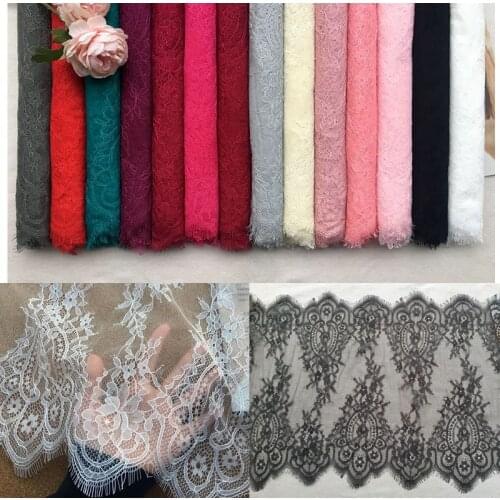 39-40cm (3yards/lot) dark grey/pink/rose pink/ red eyelash lace fabic for handmade wedding dress patchwork diy decoration X449