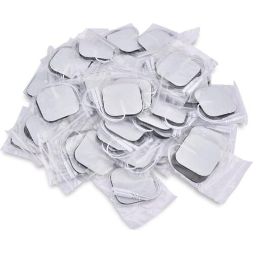 Reusable Tens Acupuncture Self Adhesive Gel Electrode Pads 2.0mm Connector Tens Electrodes for Digital Therapy Machine