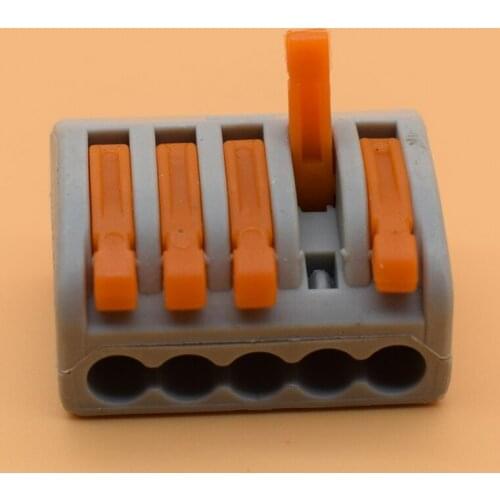 5 pcs 222-415 tipo 5 P Universal Compact Fio PCT-215 Condutor Conector Do Bloco de Terminais