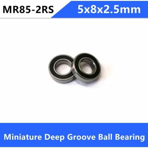 500pcs/lot MR85-2RS MR85RS MR85 RS 2RS 5x8x2.5mm Thin section Miniature Mini Deep Groove Ball Bearing 5*8*2.5mm 675-2RS