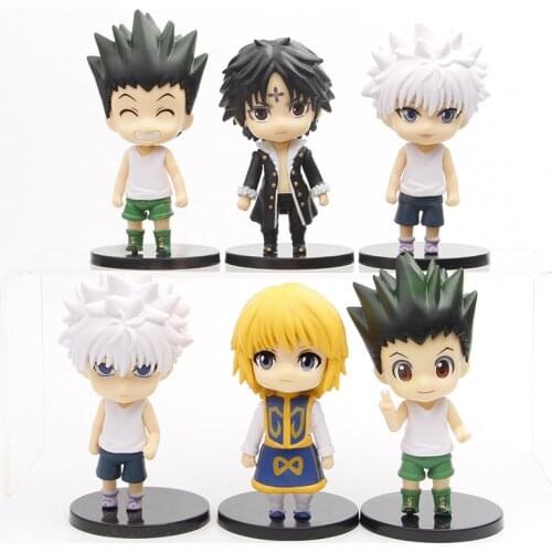 6pcs Anime Hunter X Hunter Figure 11cm Gon Freecss Killua Zoldyck Curarpikt Hisoka Model Collectible Toy for Kids Boy Xmas Gifts