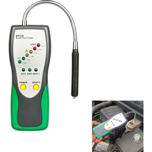 Duoyi DY23 Car Brake Fluid Tester Oil Inspection Goose Neck Detector Sound and Light Double Alarm For DOT3 DOT4 DOT5