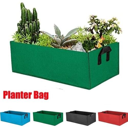 Large Rectangular Vegetable Planting Bag For Horticulture Non-woven Fabric Garden Supplies Planting Bag Black Blue Red Green