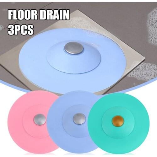 Hair Filter Sink Pad Floor Drain Strainer Drain Bath Stopper Cover Household Kitchen Bathroom Supply G10