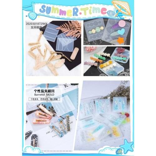 Diy Crystal Drop Gel, hairpin silicone mold homemade DIY hairpin, girly temperament hairpin