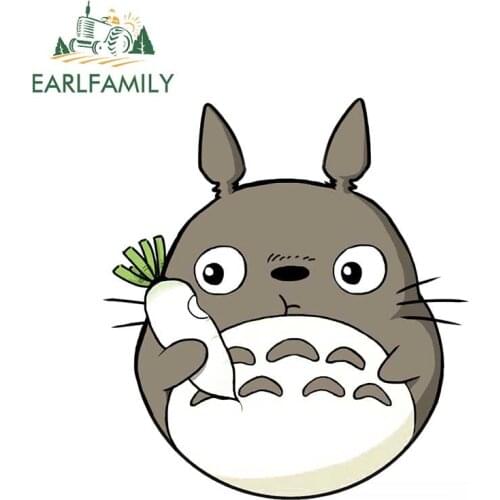 EARLFAMILY 13cm x 12.8cm Spirited Away Graphics Totoro Car Stickers on Car Body Motorcycle 3D Vinyl Decals Car Accessories