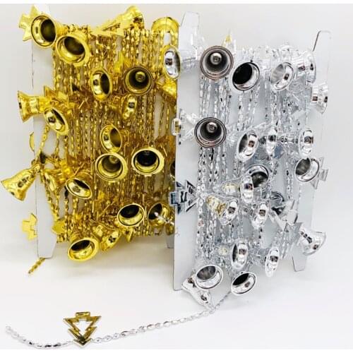 Exquisite ABS Plastic Wind Chime Lace Ribbon Curtain Photo Frame Christmas Tree Ornaments Hat Bag Shiny Party Stage Decoration