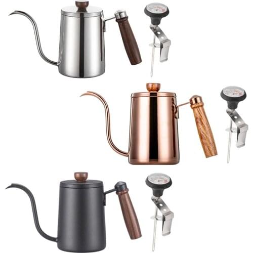 Stainless Steel Drip Coffee Pot Filter Tea Maker for Home Office 600ml Pot