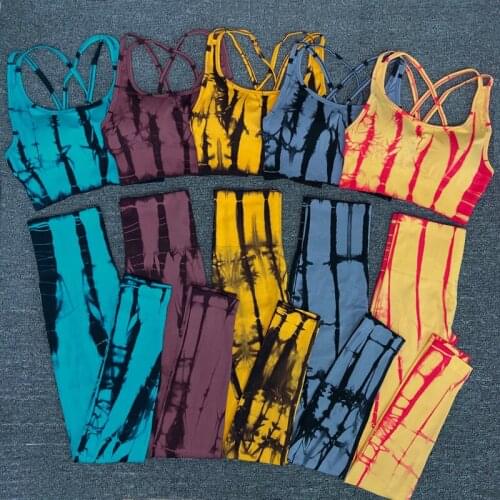 Yoga set Women Fitness outfits Seamless track suits high waist gymnasium padded push-up push-up sports bra 2pcs yoga sports suit