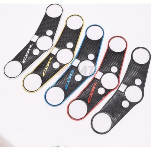Motorcycle Decal Pad Triple Tree Top Clamp Upper Front End Stickers For Honda CBR600RR CBR 600RR 2007-2017