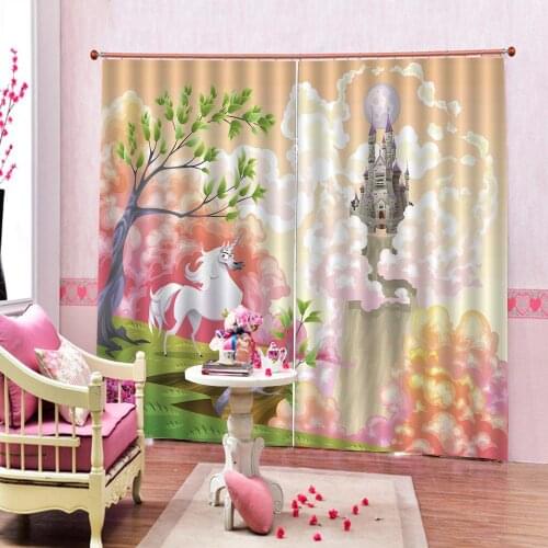 Cartoon curtains Luxury Blackout 3D Window Curtains For Living Room Bedroom girls curtains