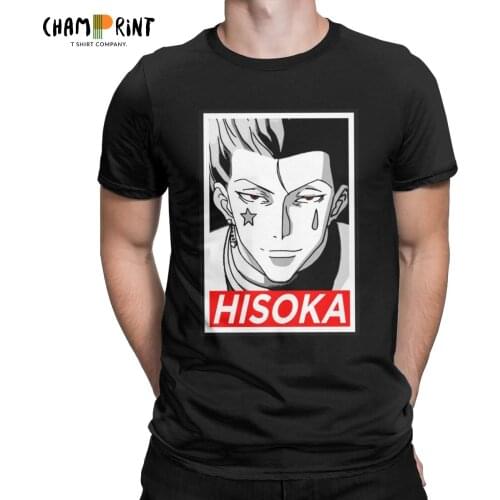Mens Hunter X Hunter Hisoka HXH Anime T Shirt 100% Cotton Clothing Fashion Short Sleeve Round Neck Tee Shirt Gift Idea T-Shirts