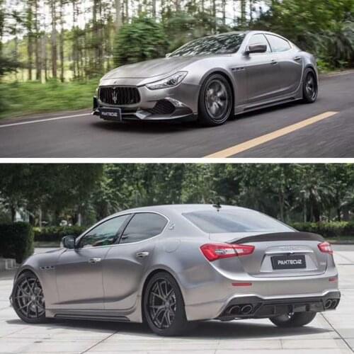 Suitable for Ghibli Maserati Modified Paktechz Carbon Fiber Front Side Skirt and Rear Lip Tail