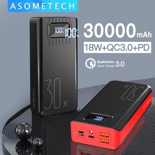 Power Bank 30000mAh QC PD 3.0 Fast Charging Powerbank 30000 mAh Portable External Battery Charger For iPhone Samsung Xiaomi Mi