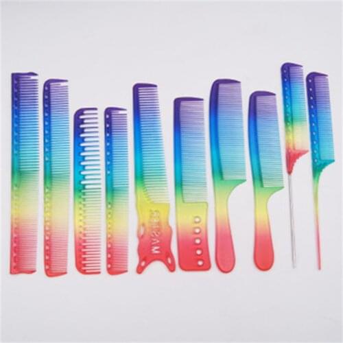 Professional Haircutting Wide Tooth Long Rainbow Combs for Salon Hairdresser Barber Shop E310